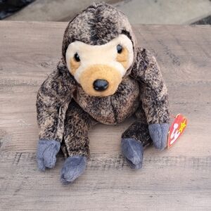 Ty Slowpoke Sloth Plush in Brown and Gray Vinage 1999